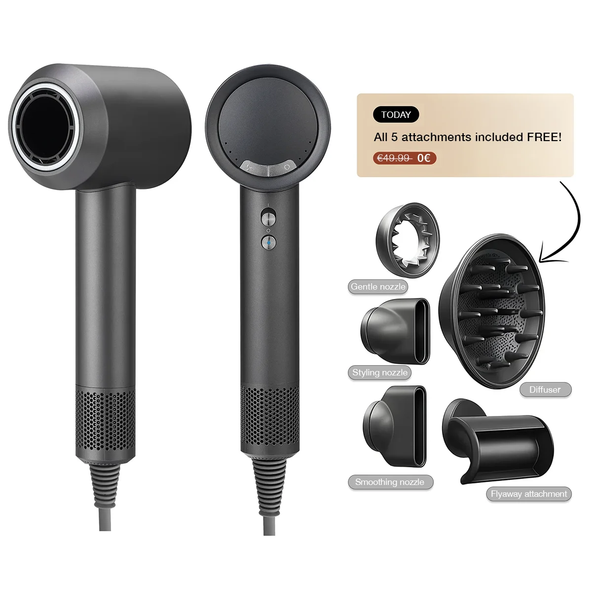 DOYOO™ AirPro 5-in-1 High-Performance Hair Dryer