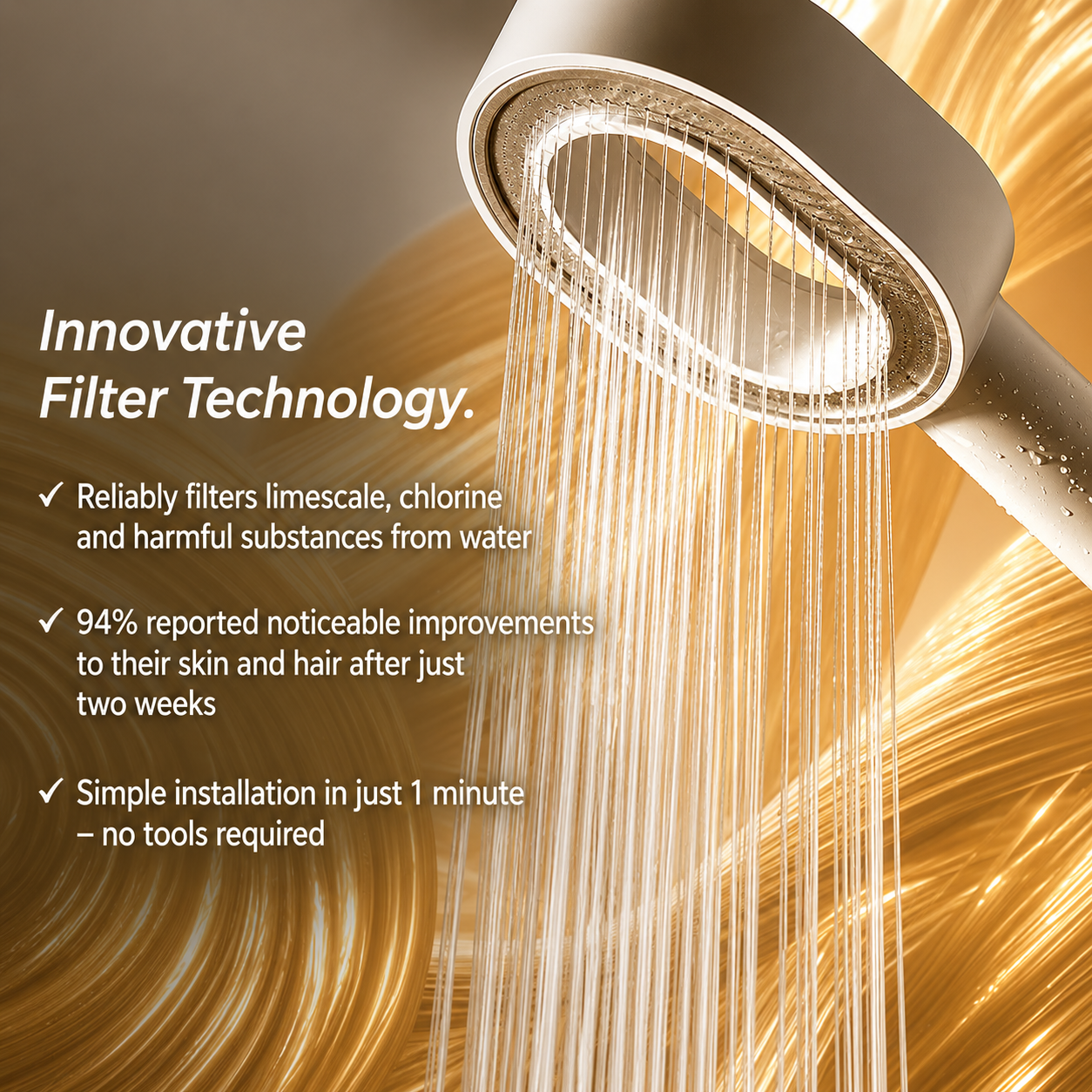 Pure 3-in-1 Beauty Filter Shower Head + 2 Care Attachments