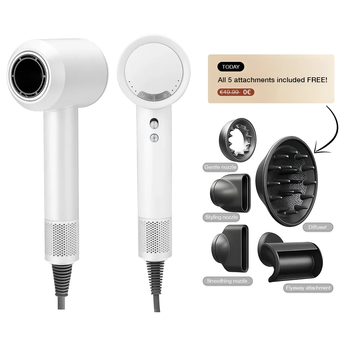 DOYOO™ AirPro 5-in-1 High-Performance Hair Dryer